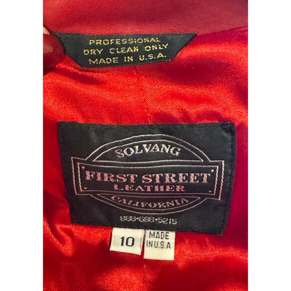 VTG Leather Jacket‎ 1980s Solvang First Street Leather Lambskin Suede L Designer - Picture 7 of 15